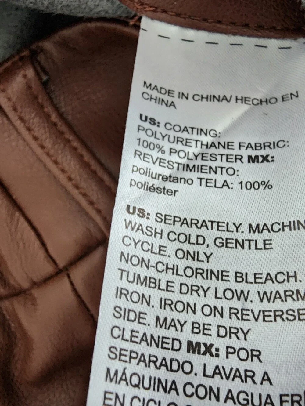 Chico's Brown Faux Leather Wide-Leg Trousers New Without Tags